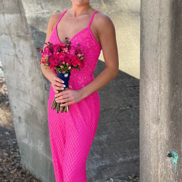 Sherri Hill pink jumpsuit - Picture 6 of 7